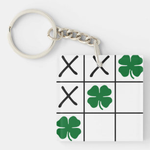 Shamrock Tic Tac Toe Keychain
