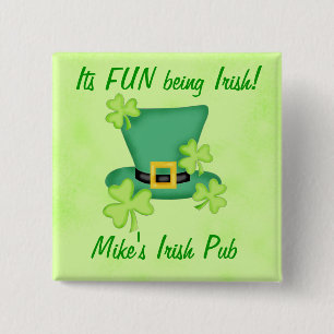 Shamrock Top Hat Irish Business Promotion Pin