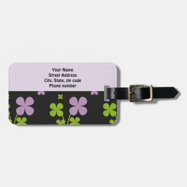 Shamrock Travel Bag Tags (Front Horizontal)