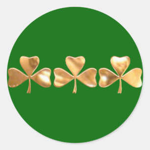 shamrock tri penny classic round sticker