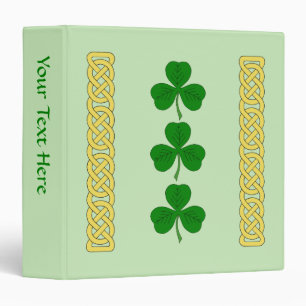 Shamrock Trio and Knotwork Bands Binder