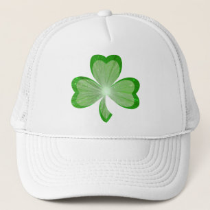 Shamrock trucker hat white
