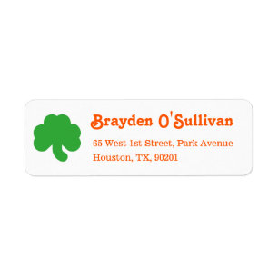 Shamrock vert Clover Couleurs irlandaises Jour de 