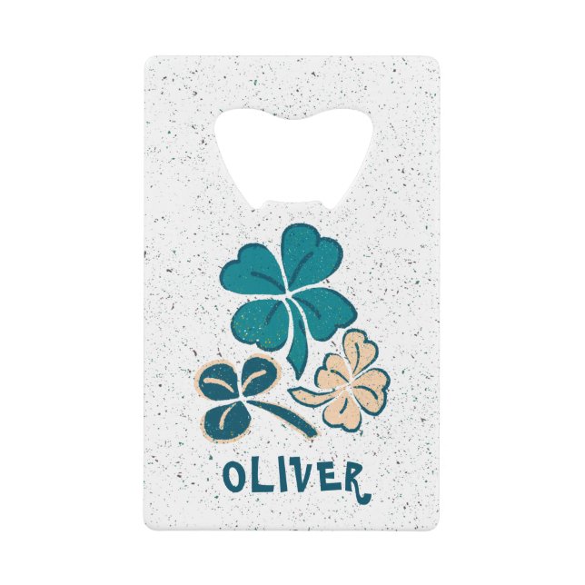 Shamrock vert irlandais Clover personnalisé (Devant)