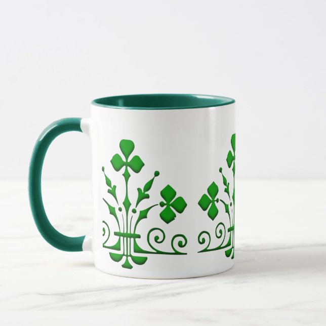 Shamrock Vintage Icon Art Mug (Left)