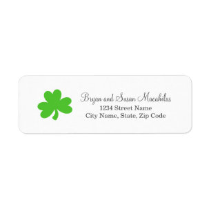 Shamrock Wedding Return Address Label