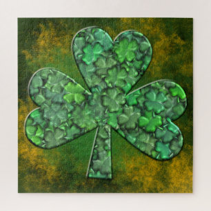Shamrock with Clovers  Jigsaw Puzzle
