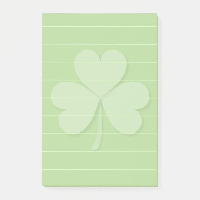 Shamrock with rulled lines post-it notes (Front)