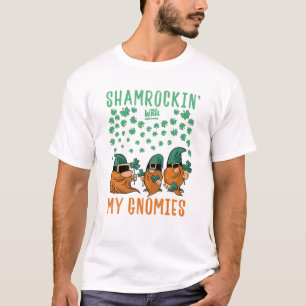 Shamrockin' With My Gnomies St Patrick's Day Funny T-Shirt