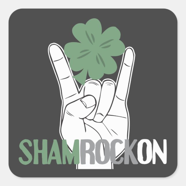 ShamRockOn Square Sticker (Front)