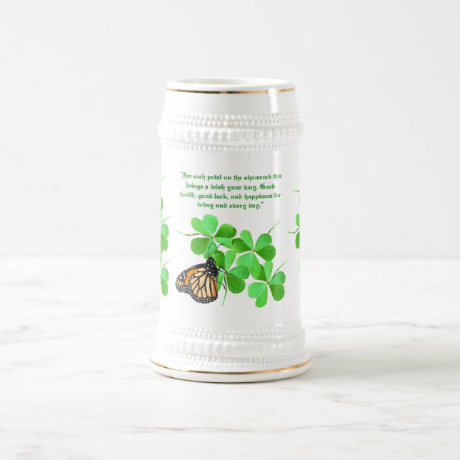 Shamrocks and Butterfly Mug (Center)