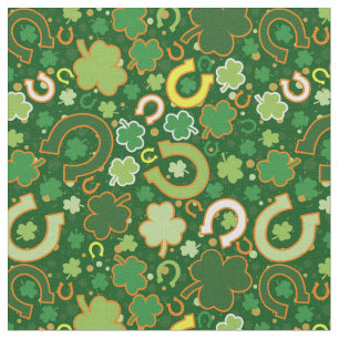 Shamrocks and Horseshoes Fabric
