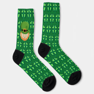 Shamrocks and leprauchauns Crew Socks