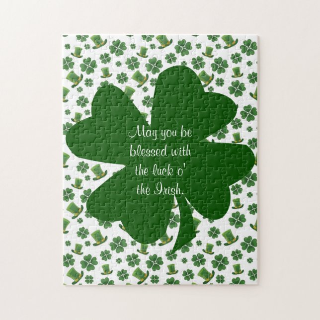 Shamrocks and Top Hats 3 Jigsaw Puzzle (Vertical)