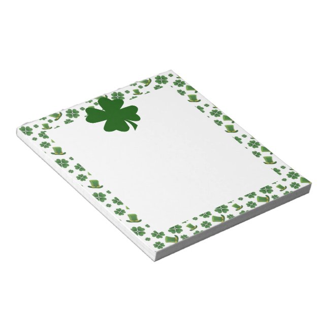 Shamrocks and Top Hats 3 Notepad (Angled)