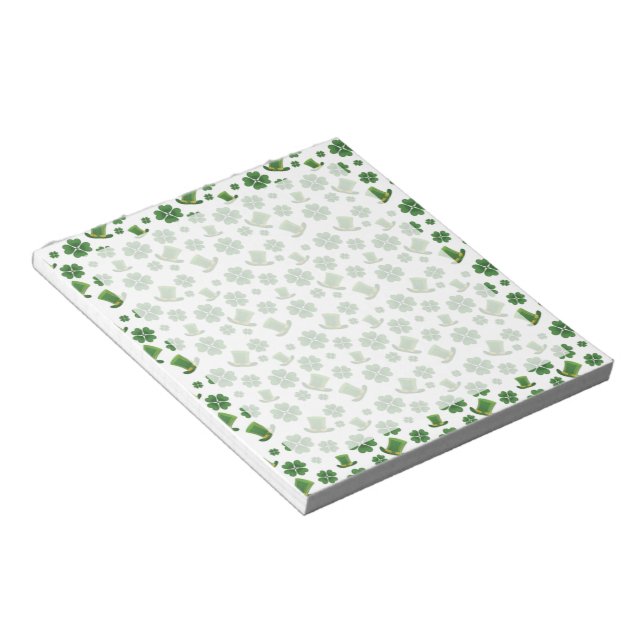 Shamrocks and Top Hats Notepad (Angled)