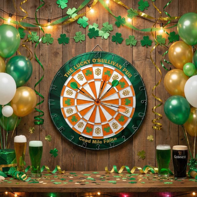 Shamrocks & Celtic Knots Irish Pub  Dartboard (Creator Uploaded)