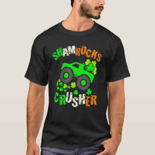 Shamrocks Crusher Monster Truck St Patricks Day Ki T-Shirt