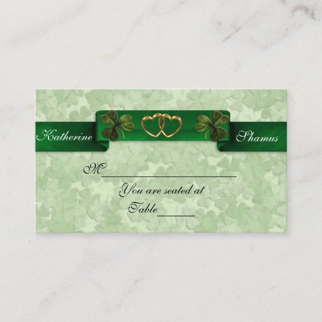 Shamrocks de carte Mariage irlandaise (Devant)