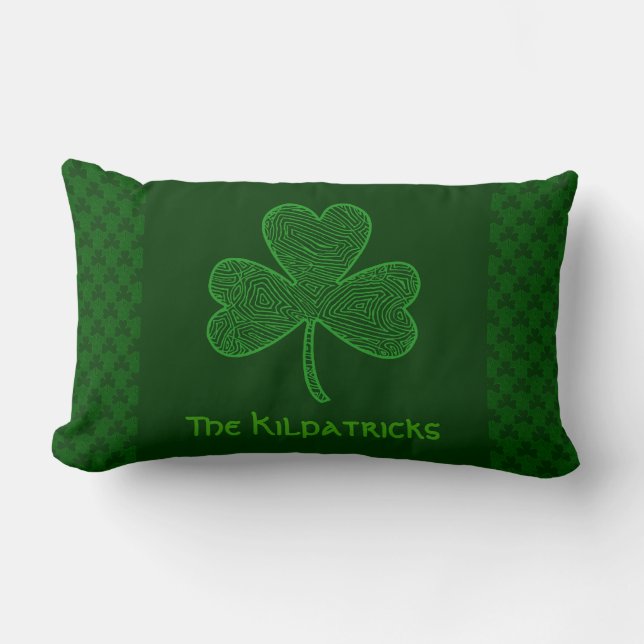 Shamrocks Doormat Lumbar Pillow (Front)