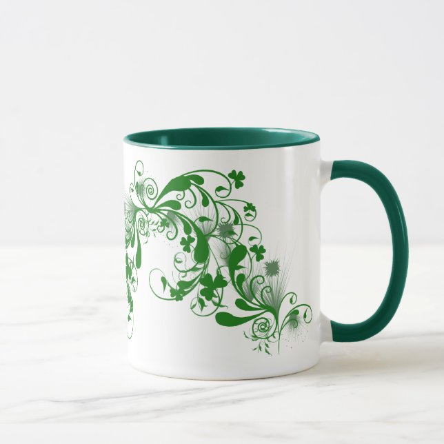 Shamrocks et tasse florale (Droite)