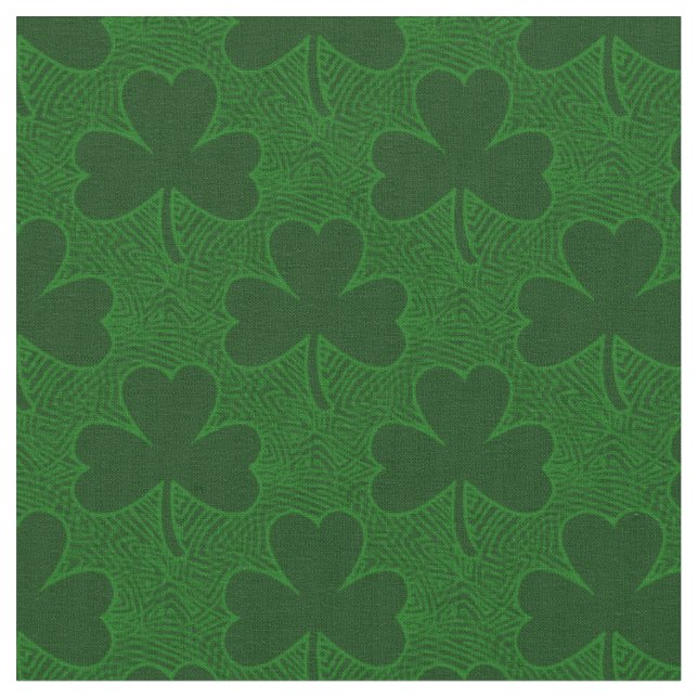 Shamrocks Fabric (Close Up)