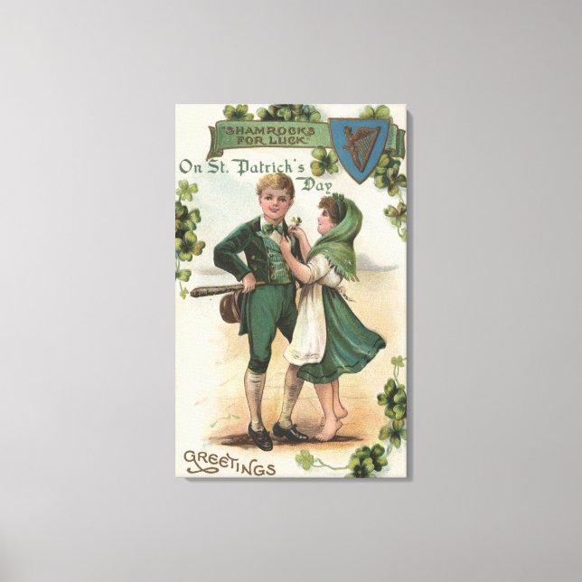 Shamrocks for Luck Canvas Print (Front)