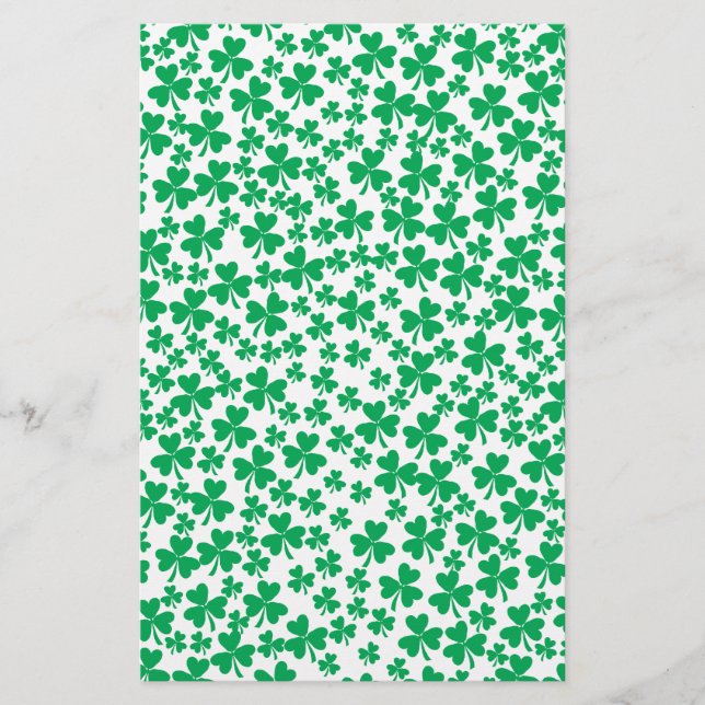 Shamrocks for St Patrick's Day Stationery (Front)