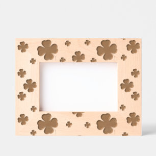 Shamrocks, Four Leaf Clovers Etched Frames