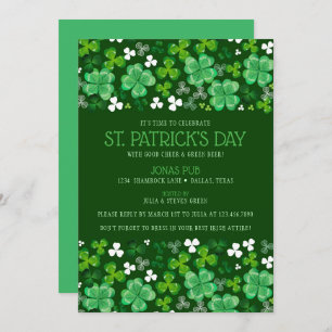 Shamrocks Galore St. Patrick's Day Party Invite