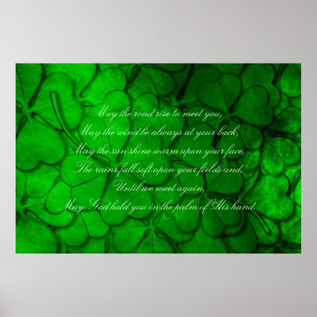 Shamrocks good luck poster (Front)