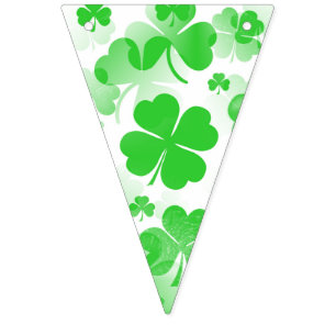 Shamrocks GOOD LUCK - Seamless Pattern Bunting Flags