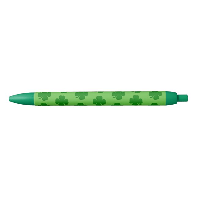 Shamrocks, Happy St. Patrick's Day! Black Ink Pen (Front)