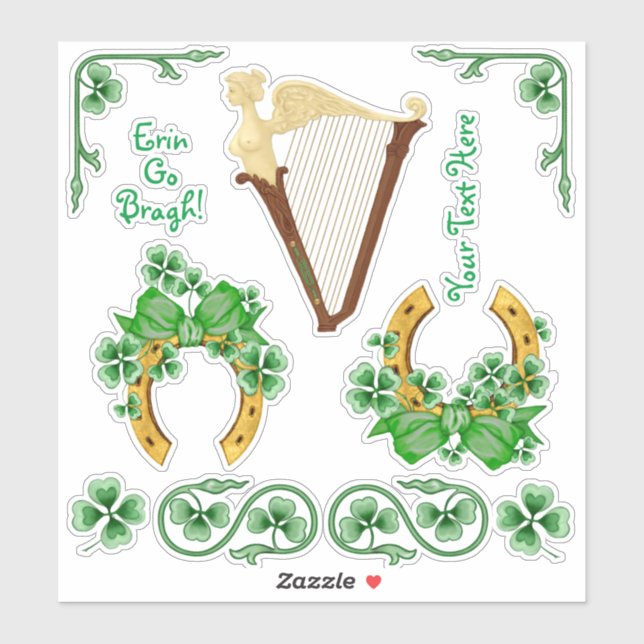 Shamrocks Horseshoes And Irish Harp Vinyl Set (Sheet)