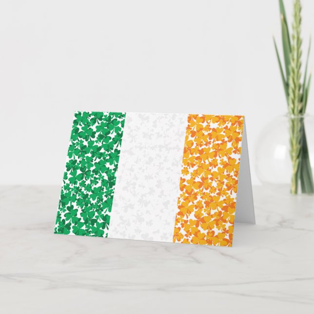 Shamrocks in a Flag Card (Front)