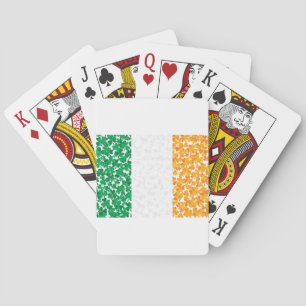 Shamrocks in a Flag Playing Cards