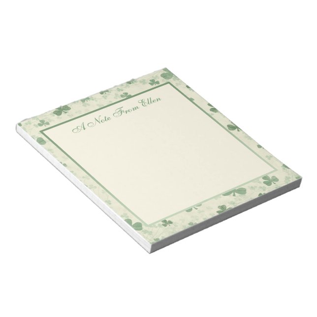 Shamrocks in the Mist Notepad (Angled)