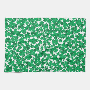 shamrocks, Ireland, Irish, proud to be Irish Kitchen Towel