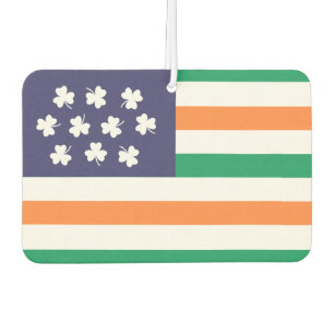 Shamrocks Irish American Flag Fusion Air Freshener