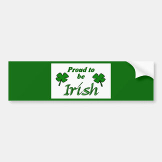 Shamrocks Irish Pride Bumper Sticker