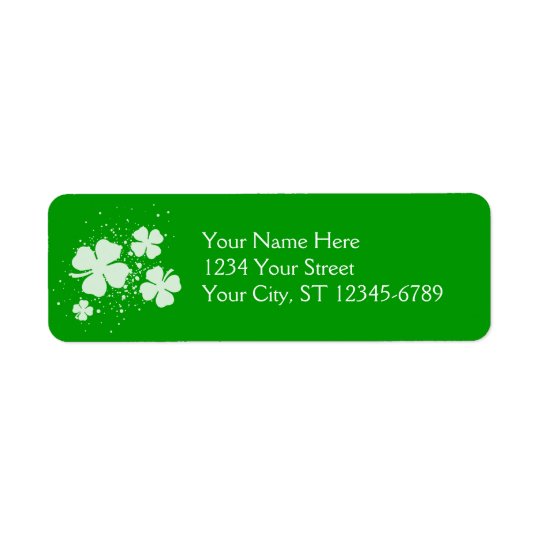 Shamrocks Label Return Address Label