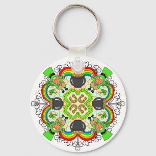 Shamrocks, Leprechauns St Patrick's Day   Keychain
