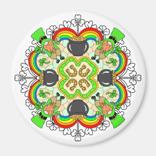 Shamrocks, Leprechauns St Patrick's Day   Magnet
