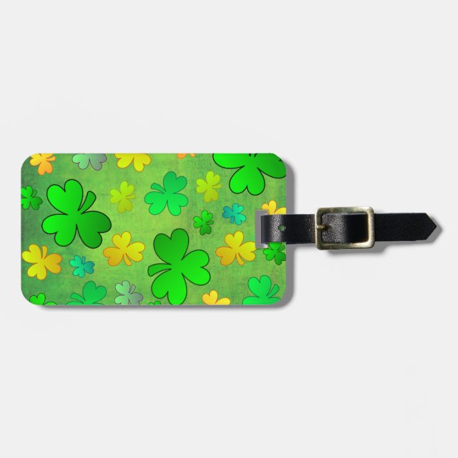 Shamrocks Luggage Tag (Front Horizontal)