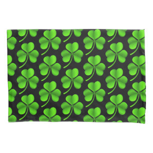 Shamrocks On Black pccnt Pillowcase