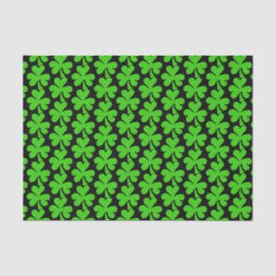 Shamrocks on Black Tissue Paper