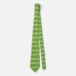 Shamrocks on Gold Irish St. Patrick Tie Wedding