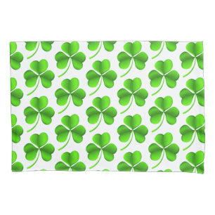 Shamrocks On White bedpccn Pillowcase