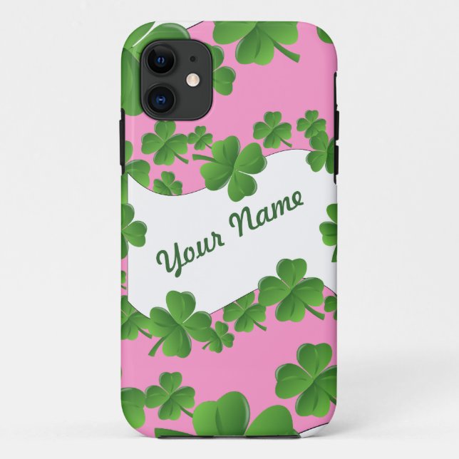 Shamrocks personalized Case-Mate iPhone case (Back)