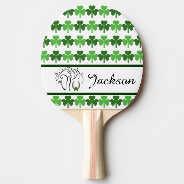 Shamrocks Ping Pong Paddle (Front)